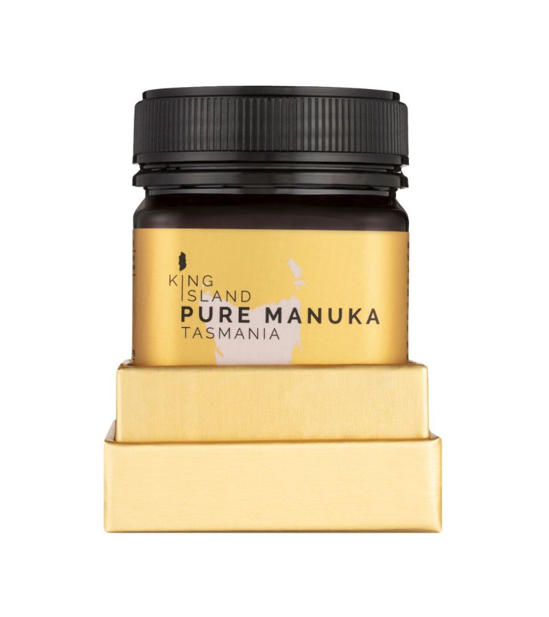 King_Island_Pure_Manuka_Honey_250g_MGO988_Australian_Made_Honey_Jar_In_Box