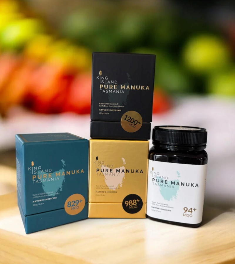 Medicinal Pack of 4 x King Island Pure Manuka Honey