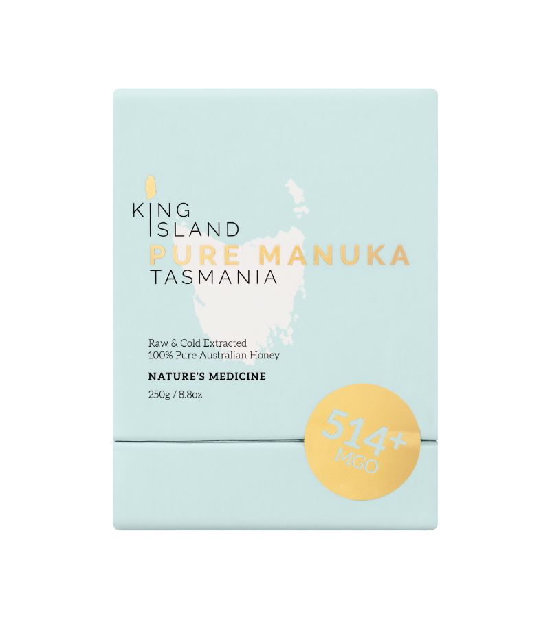 King Island Pure Manuka Honey 250g MGO 514 Gift Box Front