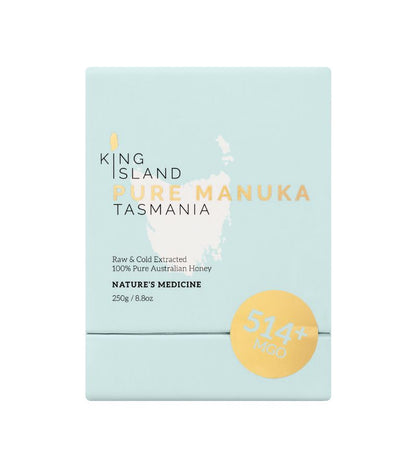 King Island Pure Manuka Honey 250g MGO 514 Gift Box Front
