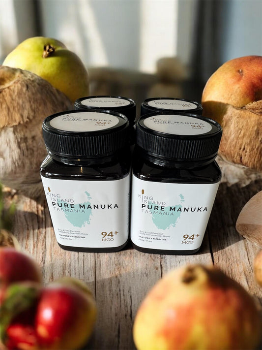 4 Pack of King Island Pure Manuka Honey 500g MGO 94+