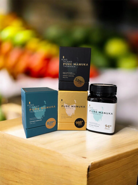 Medicinal Pack of 4 x King Island Pure Manuka Honey