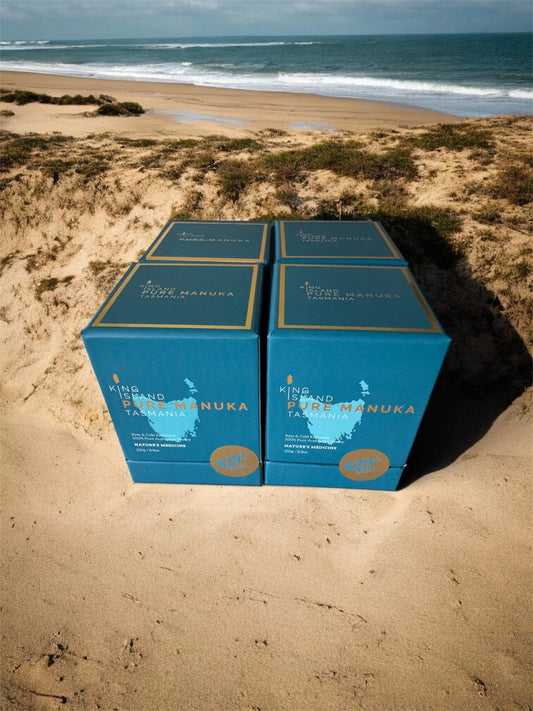 4 Pack of King Island Pure Manuka Honey 250g MGO 829+. SAVE 10% off RRP