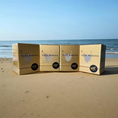 4 Pack of King Island Pure Manuka Honey 250g MGO 988+. SAVE 5% off RRP